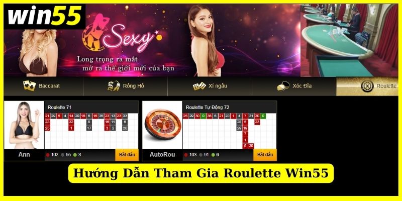 Hướng dẫn tham gia Roulette tại Win55 chi tiết