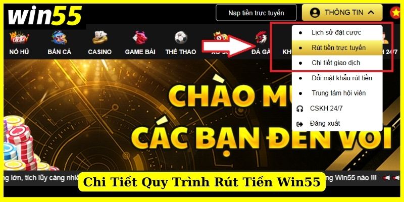 Quy trình rút tiền Win55 được tối ưu hóa