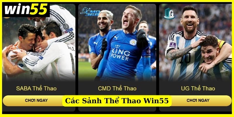 Những sảnh cá cược thể thao cực hot tại nhà cái Win55