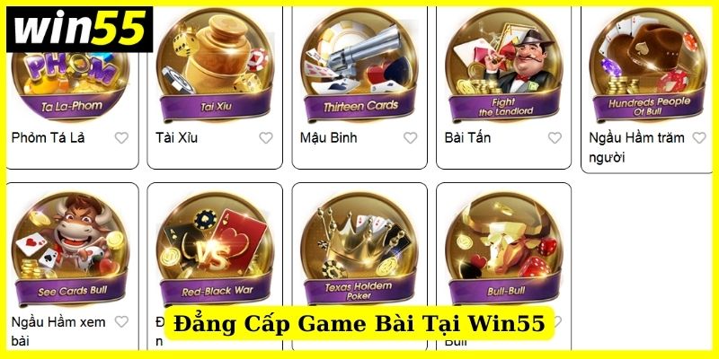 Sảnh game bài Win 55