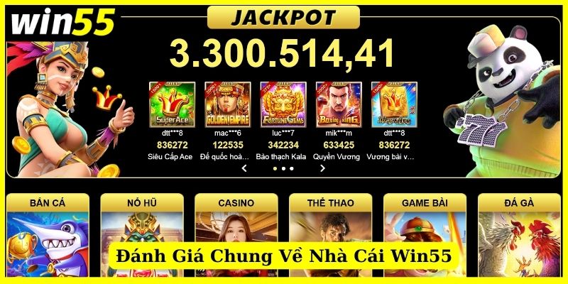 Người chơi đánh giá về sân chơi Win55